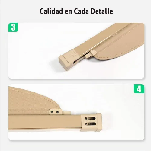 Vista 5 de Funda de carga estilo fábrica para Mercedes Benz ML350 Accesorios 2012-2015 GLE 2016-2019 Beige Protector retráctil de seguridad para la cajuela