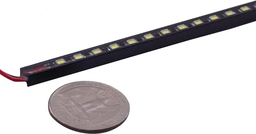 Vista 4 de Barra de luz LED ultrafina Oznium - Ámbar