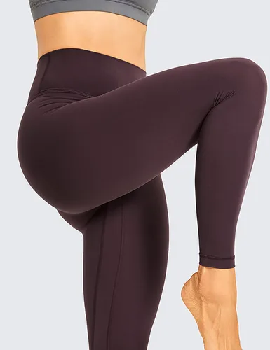 Vista 52 de CRZ YOGA Leggings de entrenamiento para mujer con sensación de desnudez cepillada de 25 pulgadas, pantalones de yoga de compresión de cintura alta