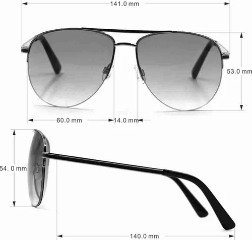 Vista 5 de Southpole 5020sp Men's Uv Protective Metal Aviator Pilot Sunglasses. Cool Gifts for Him, 60 Mm