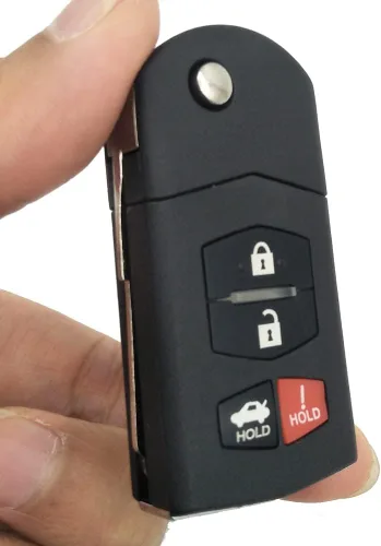 Vista 6 de Horande Funda de llave de repuesto plegable para Mazda 3 6 CX3 CX5 CX7 CX9 RX8 Speed 3, funda de llave de entrada sin llave (3 botones)