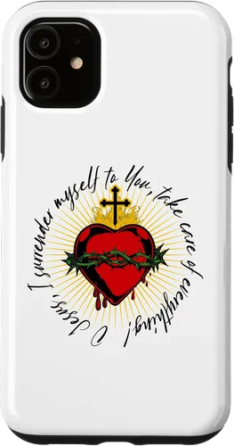 Vista 8 de Surrender Novena O Jesus Catholic Black Letter Case for iPhone 17
