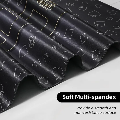 Vista 3 de GUTSHOT Alfombrilla de Póquer Plegable de Calidad de Casino Paño de Mesa de Póquer Resistente al Agua, Multi-Spandex Suave Juego Impermeable