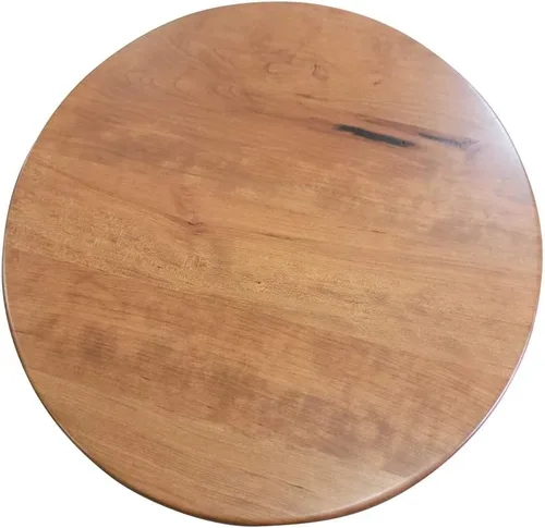 Vista 2 de Lazy Susan - Organizador de madera maciza giratoria de 360 grados (14 pies, madera de cerezo, Washington Cherry Stain)