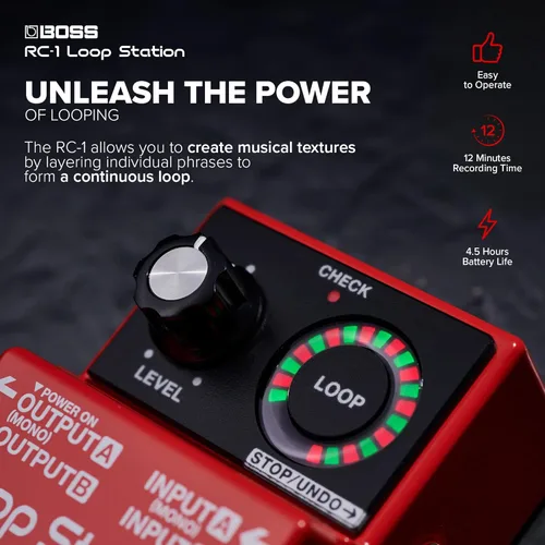Vista 3 de BOSS RC-1 Loop Station - Pedal de guitarra