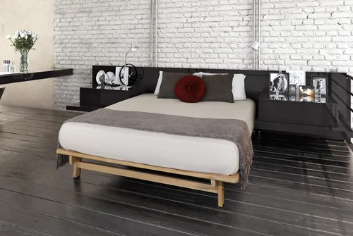 Vista 5 de KD Frames Ekko - Cama de plataforma - Marco de cama individual XL - Marco de cama de madera sin terminar - Cama natural minimalista - Diseño de cama