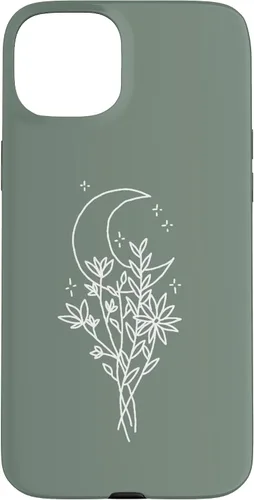 Vista 9 de Funda botánica de flores silvestres para iPhone 16 verde salvia