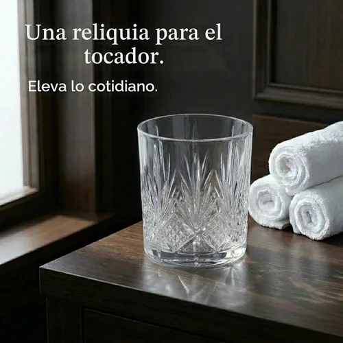 Vista 3 de Godinger Cubo de basura de cristal para baño de Dublín