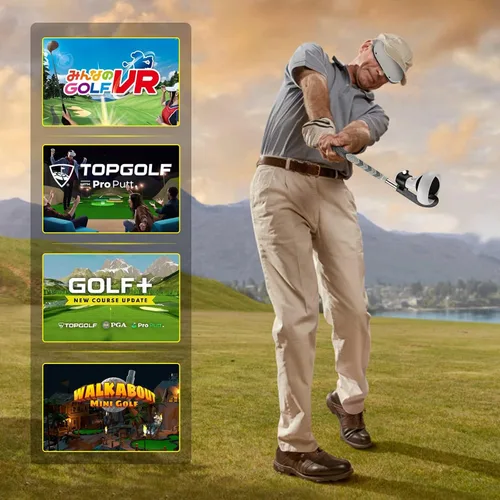 Vista 2 de SUPERVR VR Golf Attachment Club for Oculus Quest 2 Accessories Golf Right Controller
