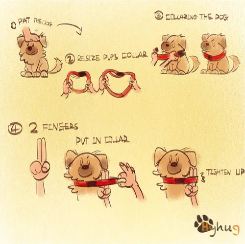 Vista 3 de Hyhug Pets - Collar clásico para perros de la colección regular de color sólido (S, negro)