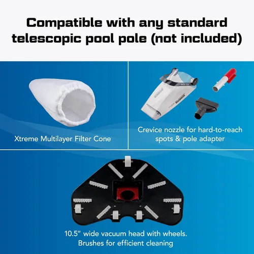 Vista 7 de POOL BLASTER Aspiradora inalámbrica Pulse XL 350 para piscinas enterradas y sobre el suelo