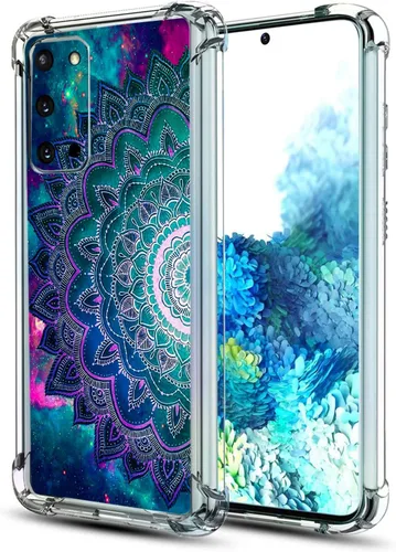 Vista 9 de Funda para Galaxy S20 FE 5G, protección contra caídas de flores de mariposa azul, a prueba de golpes, carcasa protectora de cuerpo completo
