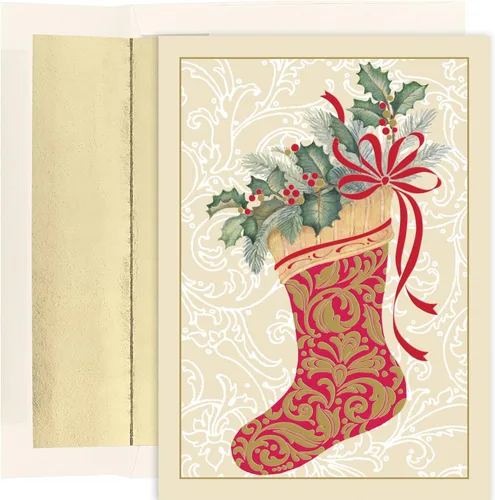 Vista 6 de Masterpiece Studios Holiday Collection 893800 - Tarjetas de Navidad en caja con sobres forrados con papel de aluminio, 15 unidades de 7.8 x 5.6