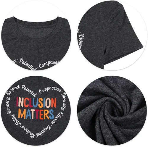 Vista 7 de Inclusion Matters - Camiseta para mujer con temática de salud mental y educación especial, camiseta para profesores, linda camiseta de terapeuta
