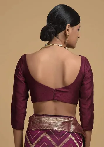 Vista 3 de Elina fashion Blusa confeccionada para mujer para sari de diseñador indio Banglori seda Bollywood acolchado cosido Choli Crop Top