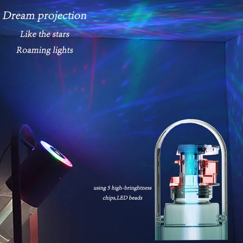 Vista 3 de Fuliying - Minihumidificador portátil de 6.8 onzas líquidas, humidificador pequeño de niebla fría con luz nocturna, humidificador de escritorio