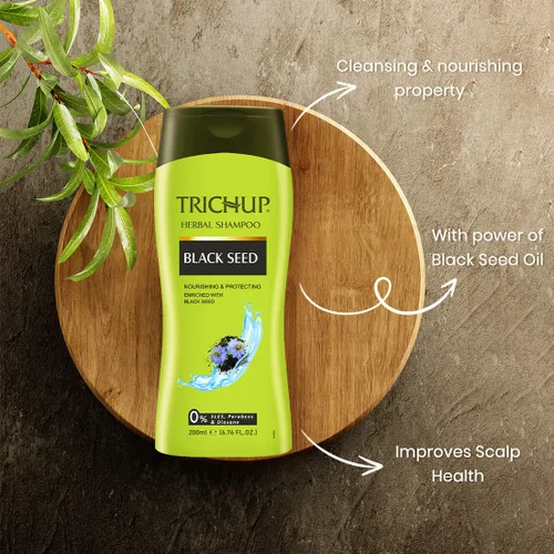 Vista 2 de TRICHUP Champú de hierbas Black Seed Paquete de 2 (7.04 onzas líquidas cada uno) Mejora la salud de tu cuero cabelludo con la bondad de Black