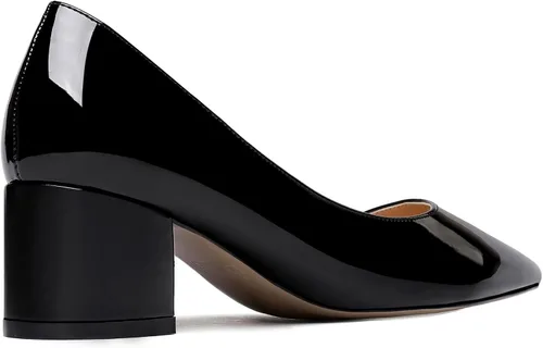 Vista 5 de WAYDERNS Zapatos de tacón bajo y grueso para mujer, con puntera puntiaguda, zapatos de vestir de oficina y corte de 2 pulgadas
