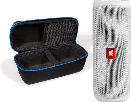 Vista 13 de JBL Flip 5 - Parlante portátil inalámbrico Bluetooth impermeable con estuche rígido protector divvi!. Negro