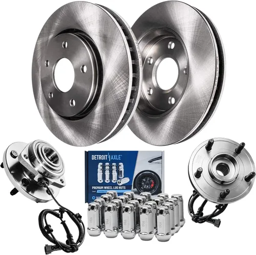 Vista 363 de Detroit Axle - Rotores de freno delantero para 04-13 Mazda 3 Rotores de frenos de disco 06-15 Mazda 5 Reemplazo: Rotor regular delantero de 11.81