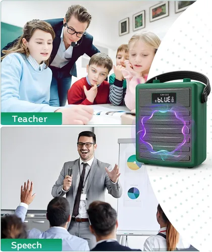 Vista 10 de SHIDU Amplificador de voz inalámbrico de 40W para profesores con micrófonos