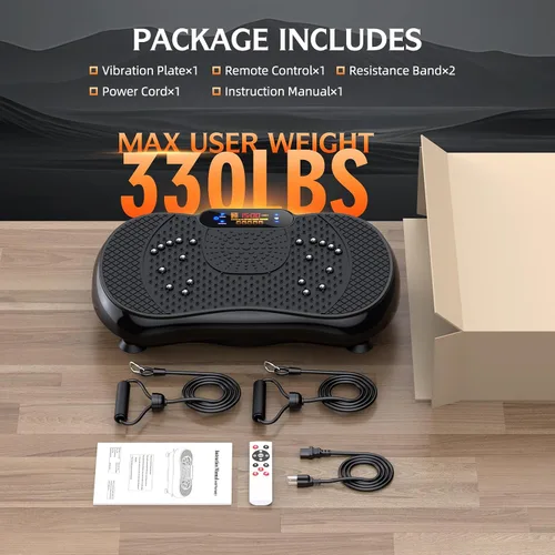 Vista 8 de PBYRD Máquina de Ejercicio con Placa de Vibración, Máquina de Drenaje Linfático para Pérdida de Peso, Placa Vibratoria de Agitación