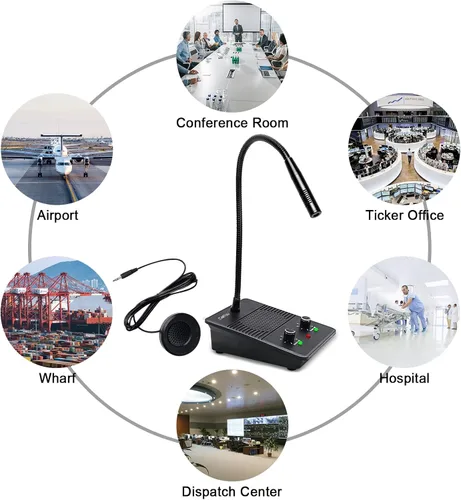 Vista 8 de CallToU Sistema de Intercomunicador con Altavoz de Ventana, Micrófono de Intercomunicación de Dos Vías Antiinterferencia para Hablar a Través