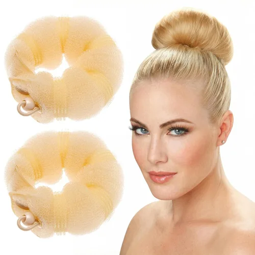 Vista 11 de Goldrose Accesorio de peluquería de belleza, 2 piezas para hacer moños y rizadores en tamaño pequeño y grande (negro)