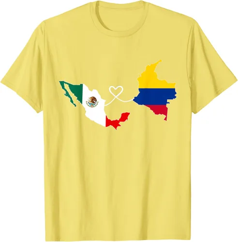 Vista 38 de Camiseta Half Colombian Half Mexican Flag Map DNA Mexico Colombia