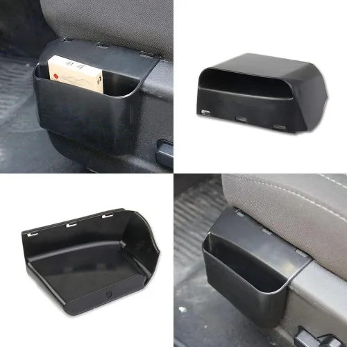 Vista 4 de Caja de almacenamiento negra para asiento del conductor, accesorios para Dodge Charger 2015-2021