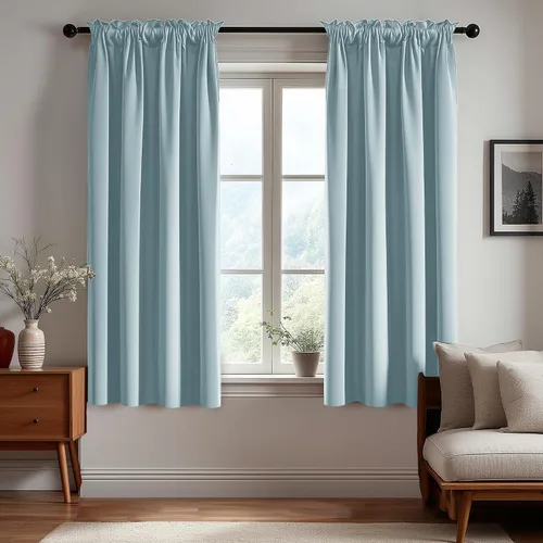 Vista 194 de Deconovo Cortinas opacas, aislamiento térmico, dobladillo para barra, reducción de ruido, certificado Oeko-TEX, cortinas de oscurecimiento