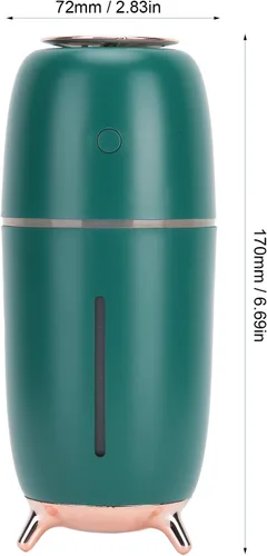Vista 3 de Humidificador pequeño, mini humidificador portátil con luz nocturna, humidificador de escritorio personal USB, pequeño humidificador de niebla fría