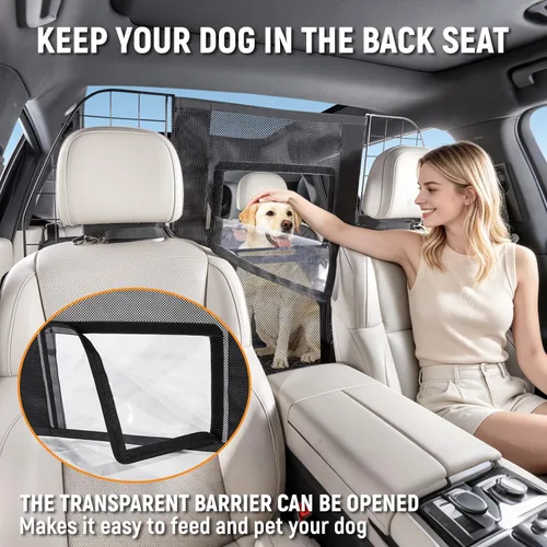 Vista 4 de YJGF Funda de asiento de automóvil para perro, extensor de asiento trasero