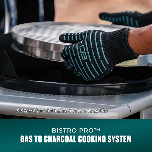 Vista 7 de Charbroil Bistro Pro - Parrilla de gas para espacios pequeños y patios, color negro - 25302161