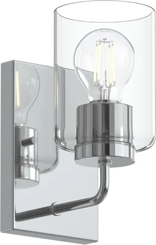 Vista 38 de Progress Lighting Merry Collection - Lámpara de tocador de baño de transición de cristal grabado en níquel cepillado (1 luz)