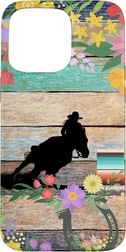 Vista 31 de Cute Serape Spring Flower Rodeo Western Horse Barrel Racing Case for iPhone 17