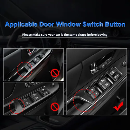 Vista 2 de AIRSPEED Adhesivo para panel de interruptor de control de ventana de puerta Subaru WRX, decoración interior para Subaru WRX Saloon 2018 2019 2020