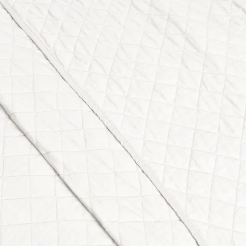 Vista 5 de Lush Decor Ava - Juego de colcha de 3 piezas con diseño de diamantes, tamaño King, color blanco