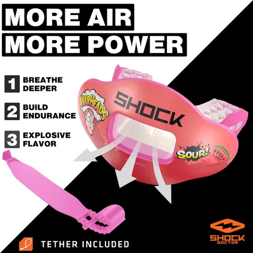 Vista 2 de Shock Doctor Kool Aid Protector Bucal para Labios - Máximo Flujo de Aire, Protección Completa de la Boca Compatible con Brackets, Protector