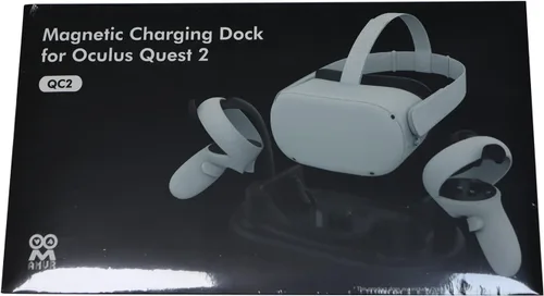 Vista 10 de AMVR Charging Dock for Oculus Quest 2, Headset Display Stand and Touch Controllers Mount Station Holder, with USB-C Charging Cable (Black)