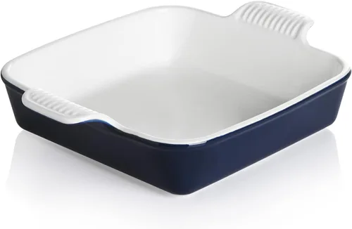 Vista 31 de Sweejar Plato de Cerámica para Hornear, Bandeja Rectangular Pequeña para Hornear con Asas Dobles, 20 Oz para Cocinar, Brownie, Cocina, 6.5 x 4.9 x