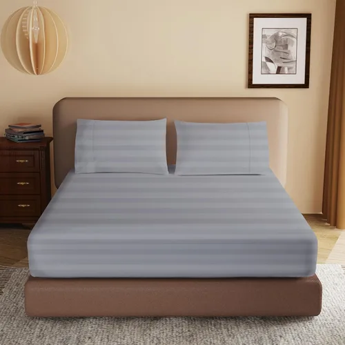 Vista 18 de 2 paquetes de sábanas ajustables 100% algodón egipcio tamaño TwinXL, sábana ajustable de 600 hilos de algodón, sábana bajera con bolsillo profundo