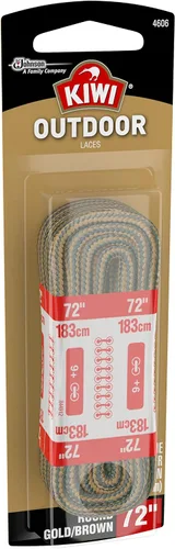 Vista 3 de KIWI Cordones redondos para exteriores, doradomarrón, 72 pulgadas, 1 par