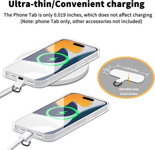 Vista 3 de TACOMEGE Pestaña de correa de teléfono para iPhone, parche de cordón para teléfono celular, pieza de repuesto de correa de teléfono para todas