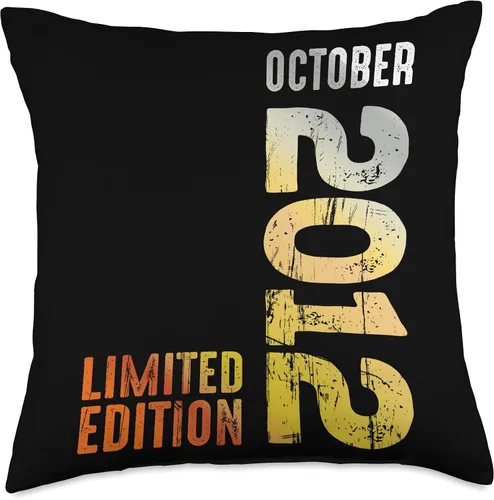 Vista 4 de Since October 2012 Retro 2012 Vintage 2012 October Throw Pillow