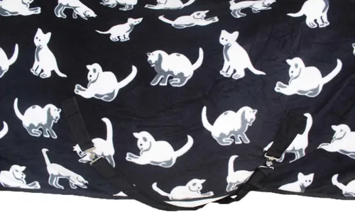 Vista 4 de Challenger Caballo Suave Fleece Cooler Ejercicio Manta Mecha Humedad Invierno Liner 43EE02 Gatos blancos