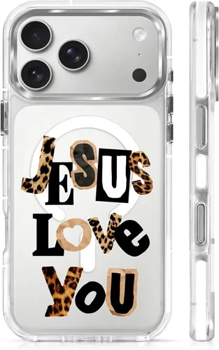 Vista 33 de Funda para iPhone 13/14 [compatible con Magsafe], funda magnética transparente de silicona a prueba de golpes con patrón de versículos de la Biblia