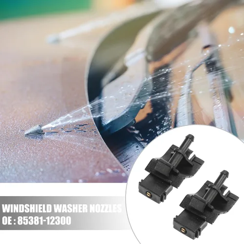 Vista 2 de X AUTOHAUX Boquilla de lavado de parabrisas delantero para Toyota Corolla 4Runner Highlander para Lexus GX460 LS460 IS250 RX350 RX450h GX460 Jet