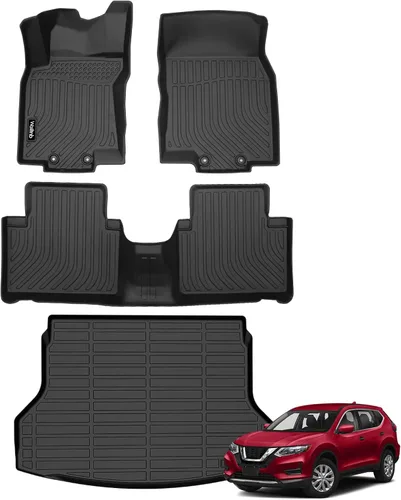 Vista 75 de Tapetes de piso para todo clima y forro de carga con respaldo para Chevrolet Suburban de 7 asientos 2021-2025 / GMC Yukon XL de 7 asientos