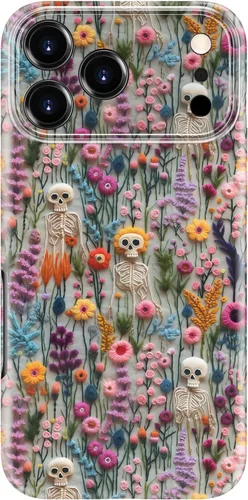 Vista 113 de Funda para iPhone 12 Mini, compatible con carga inalámbrica, protección de doble capa con elegante diseño de flores silvestres, silicona suave +